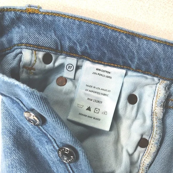 GRLFRND Premium Denim ‘Brooklyn High Rise Straight’ Jeans Women’s Size (27) - Picture 10 of 11